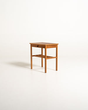 Comodino svedese in rovere e teak