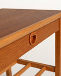 Comodino svedese in rovere e teak