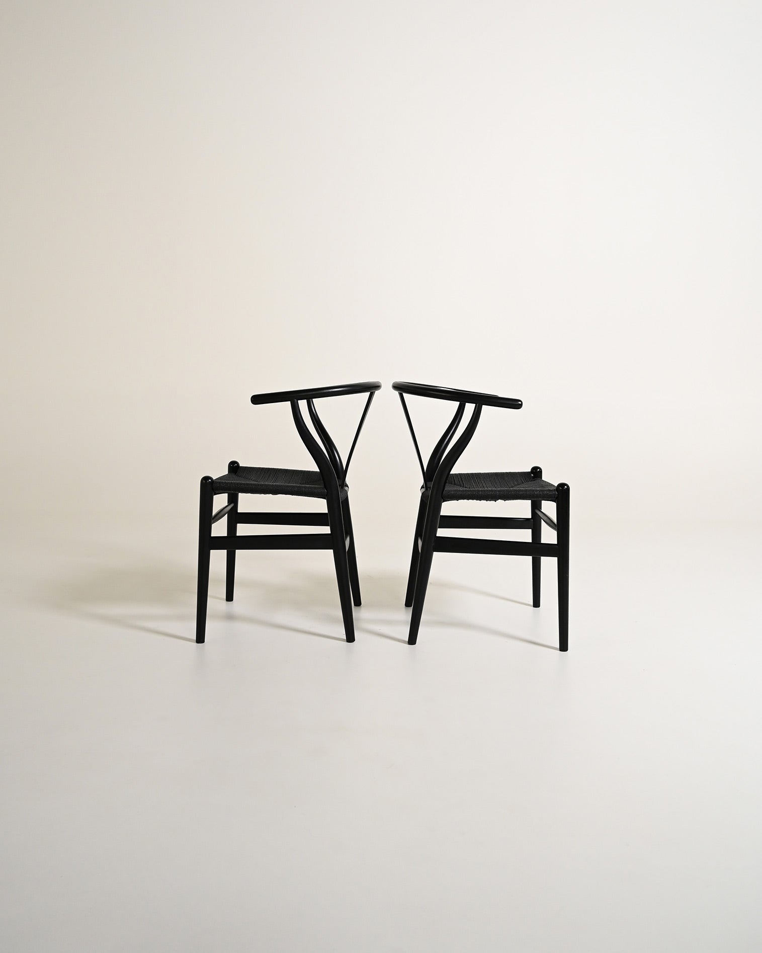 Set di 8 sedie “Wishbone Chair” “CH24” di Hans J. Wegner, anni '90