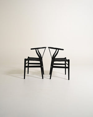 Set di 8 sedie “Wishbone Chair” “CH24” di Hans J. Wegner, anni '90