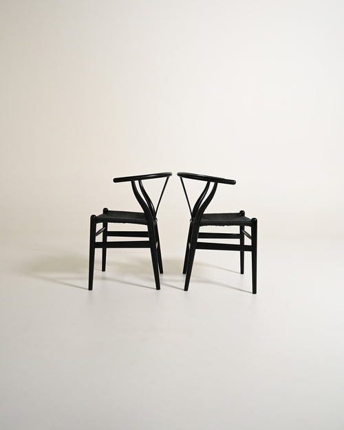 Set di 6 sedie “Wishbone Chair” “CH24” di Hans J. Wegner, anni '90
