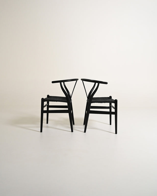 Set di 8 sedie “Wishbone Chair” “CH24” di Hans J. Wegner, anni '90