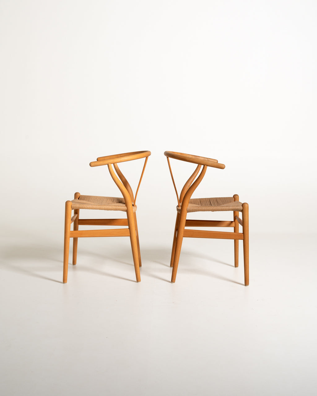 Set di quattro CH24 “Wishbone Chair” di Hans J. Wegner, design 1950