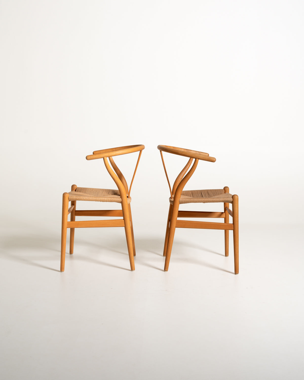 Set di quattro CH24 “Wishbone Chair” di Hans J. Wegner, design 1950