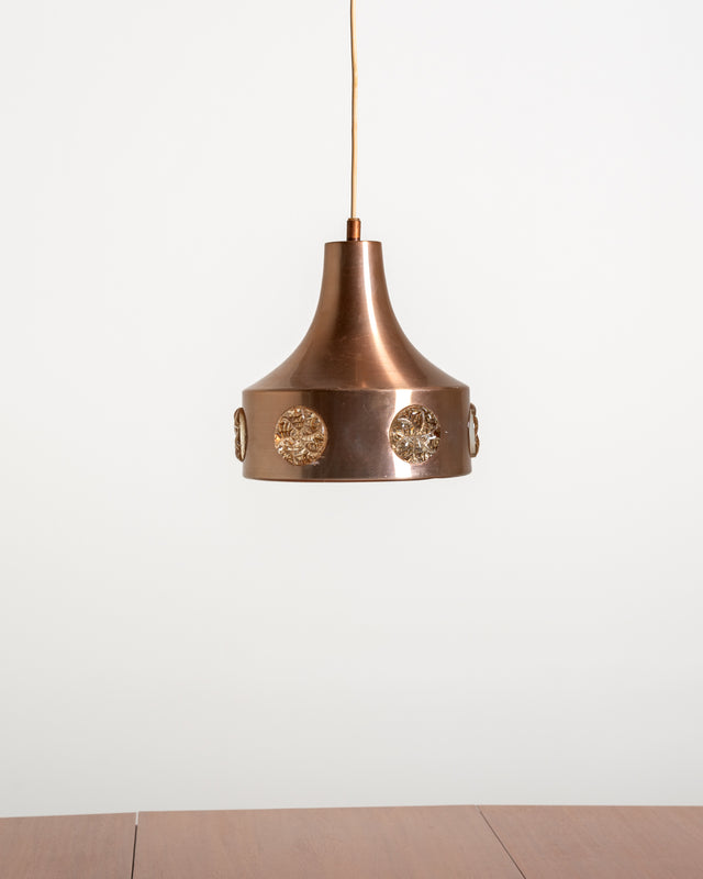 Lampada a sospensione svedese in metallo e vetro, anni ’60/’70