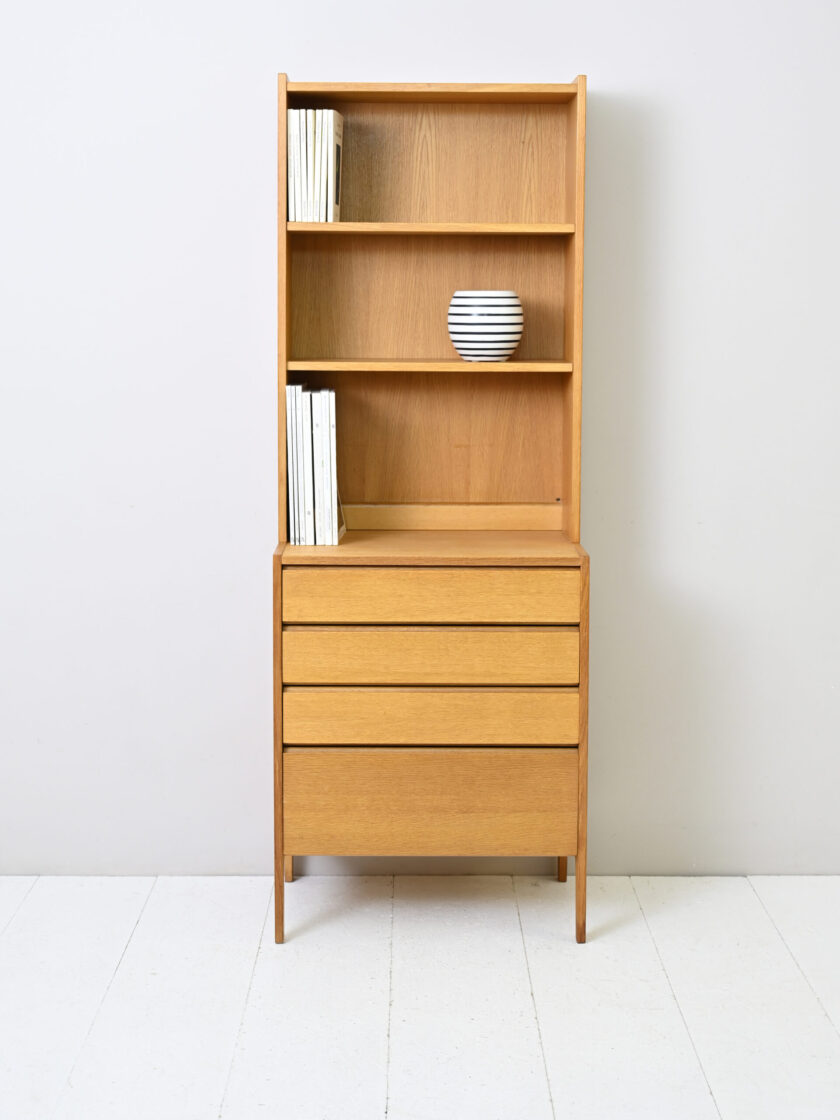 Scandinavian chest of drawers in white and blue