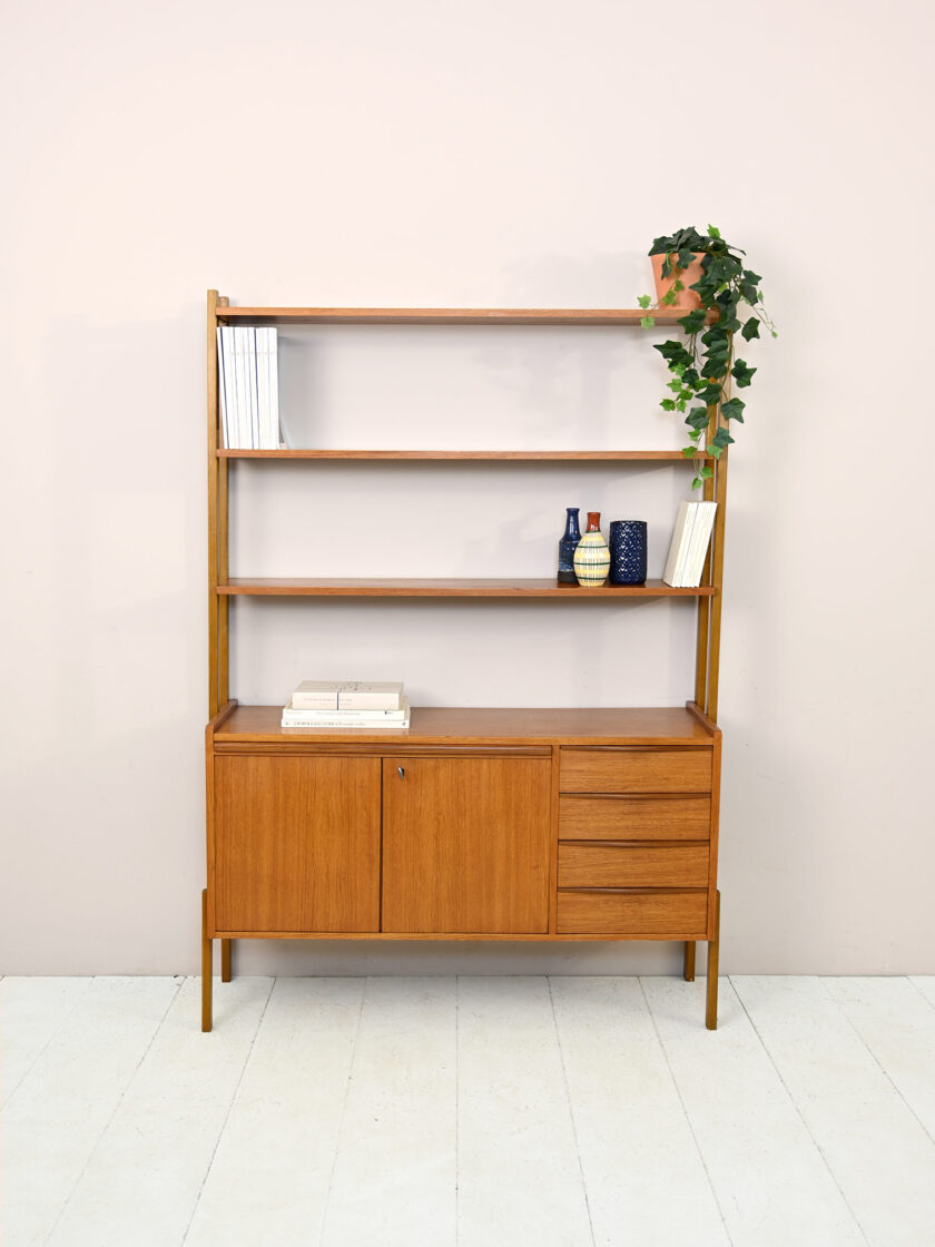 Libreria-sideboard-con-scrittoio-estraibile