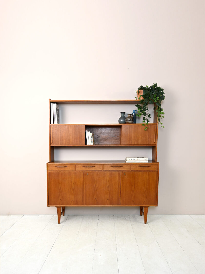 Credenza svedese in teak con mensole