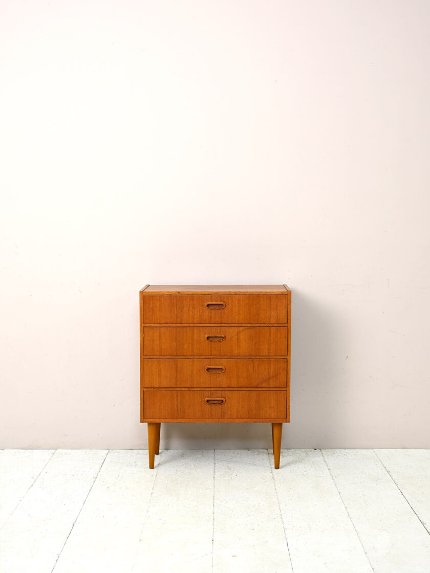 Vintage nightstand with 4 drawers