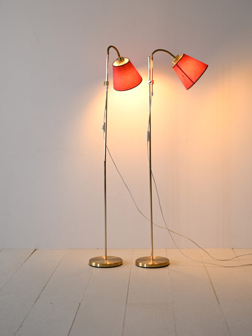 Lampade vintage con paralume arancio