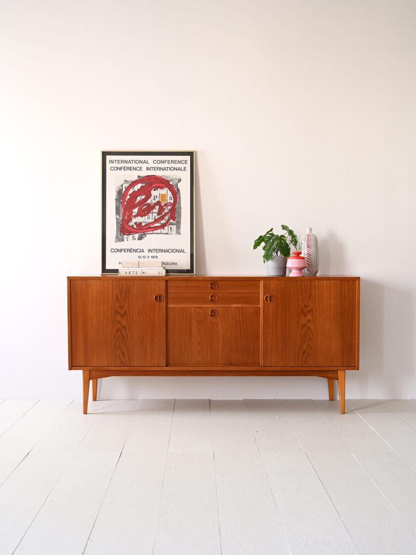 Sideboard di modernariato in teak