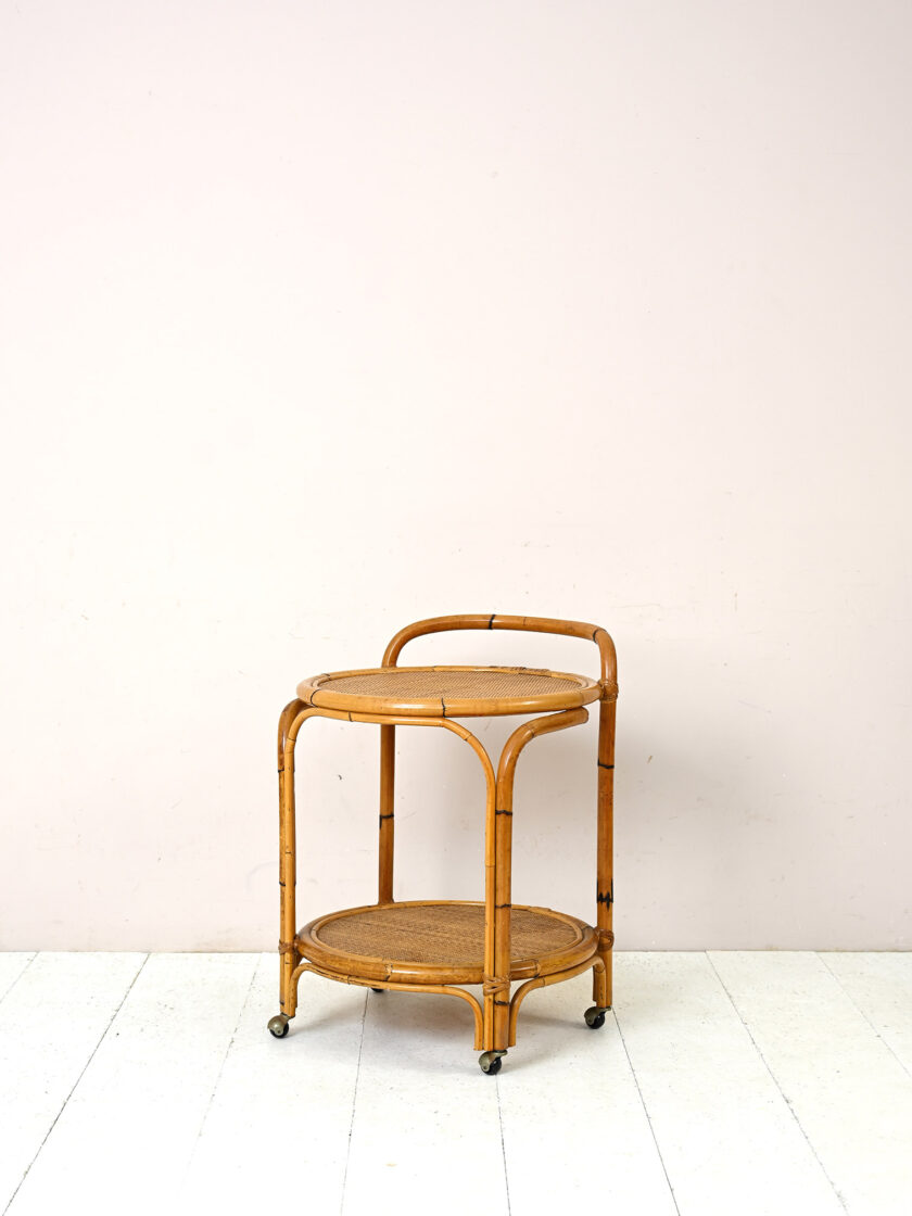 Carrello ‘French Riviera’ in bamboo e rattan