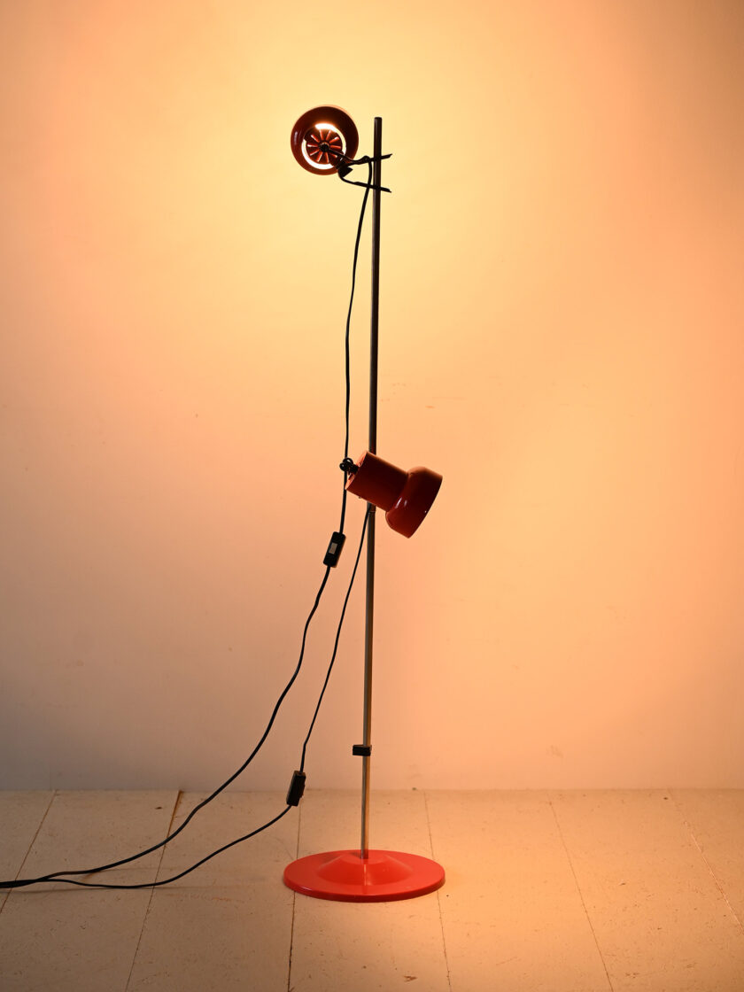 Red vintage floor lamp