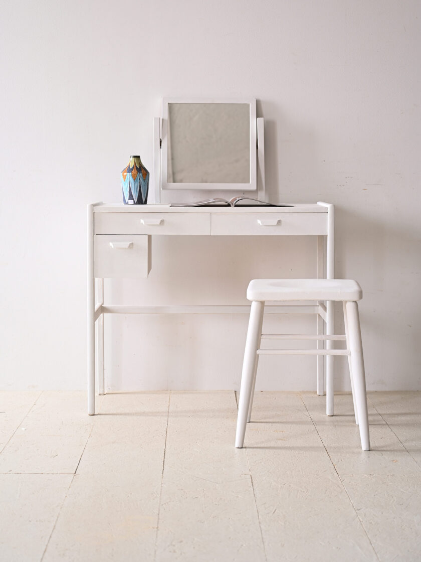 Scandinavian dressing table painted white