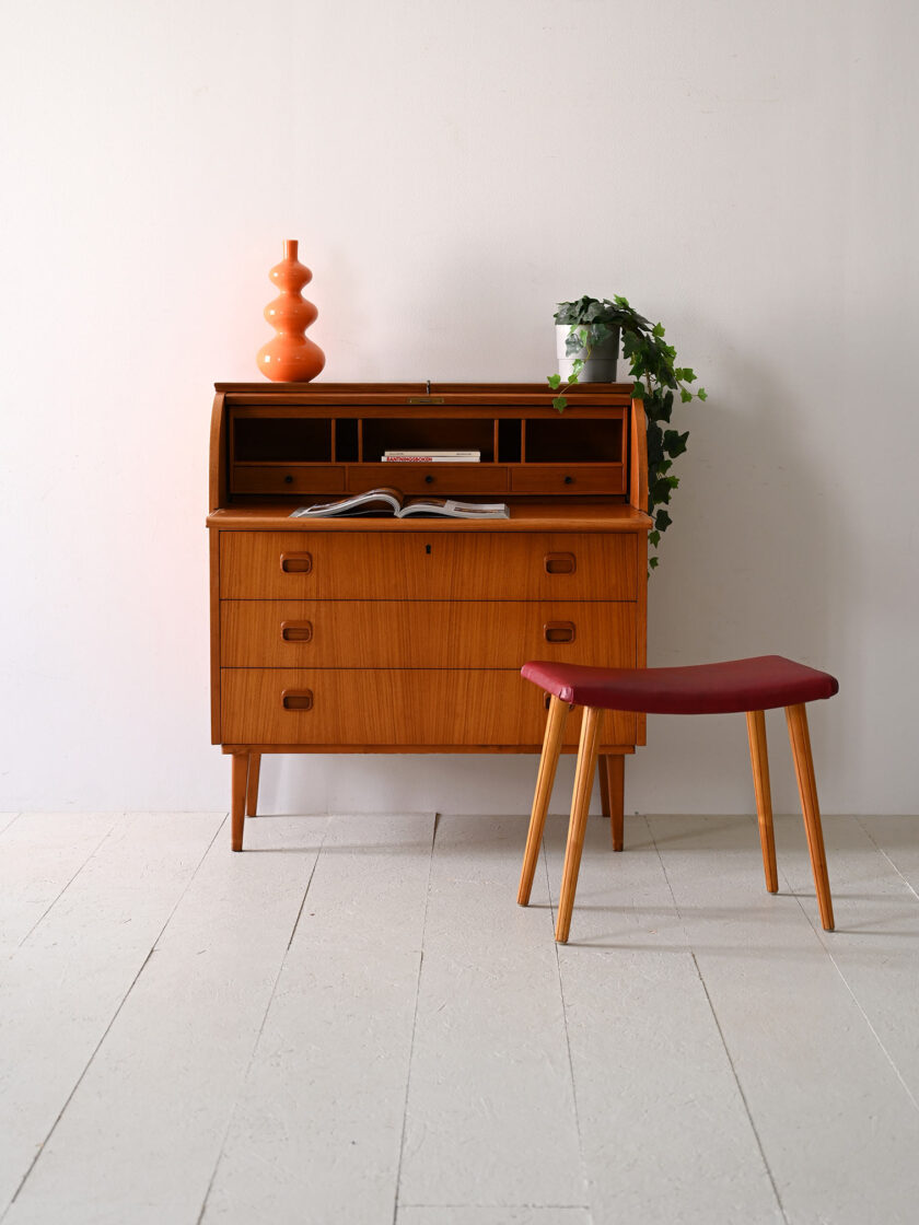 Secretaire vintage con scrittoio a ribalta