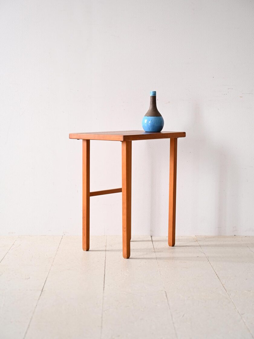 Minimal vintage teak side table