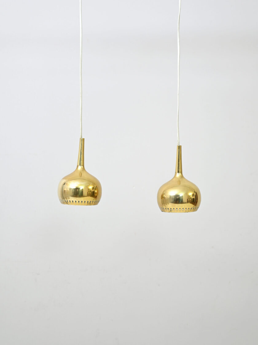 Pair of brass lamps by Hans Agne Jakobsson