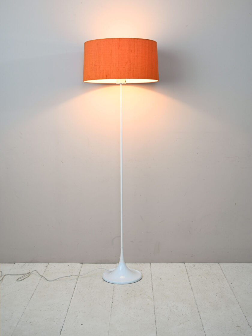 60s floor lamp with orange shade