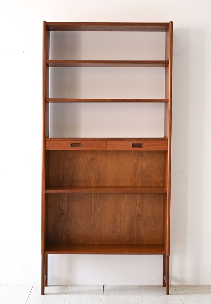 Libreria vintage con cassetti-b