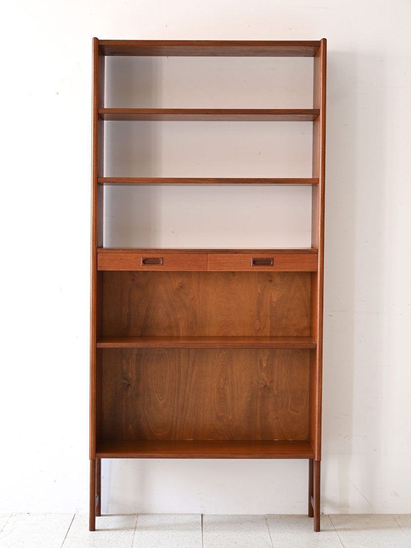 Libreria vintage con cassetti-b