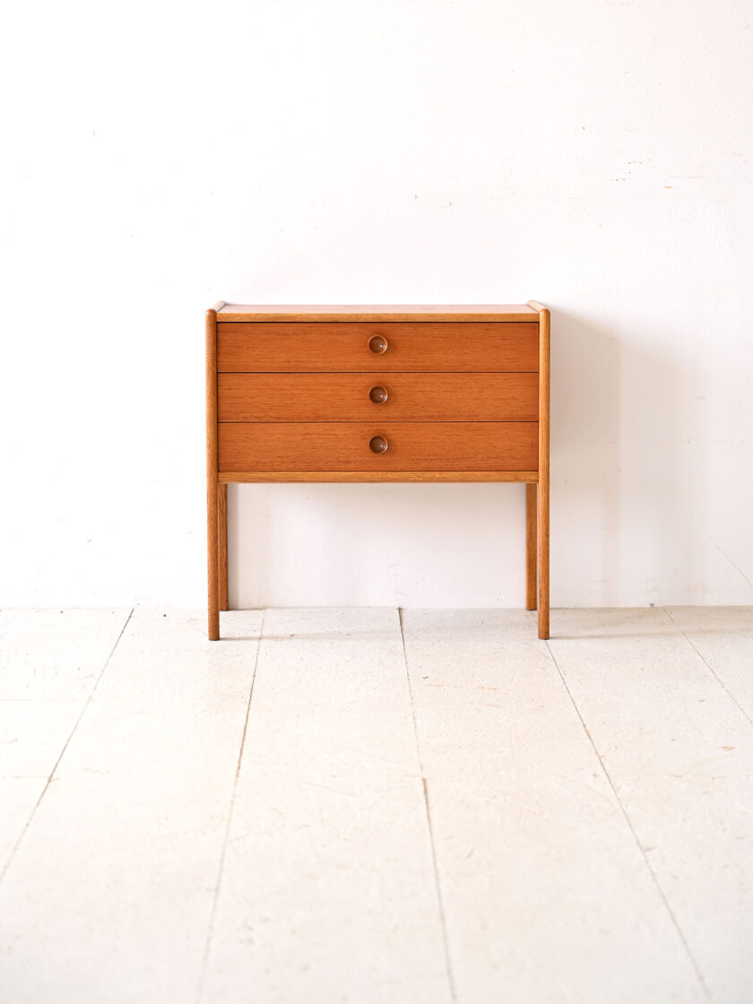 1960s nightstand with three drawers