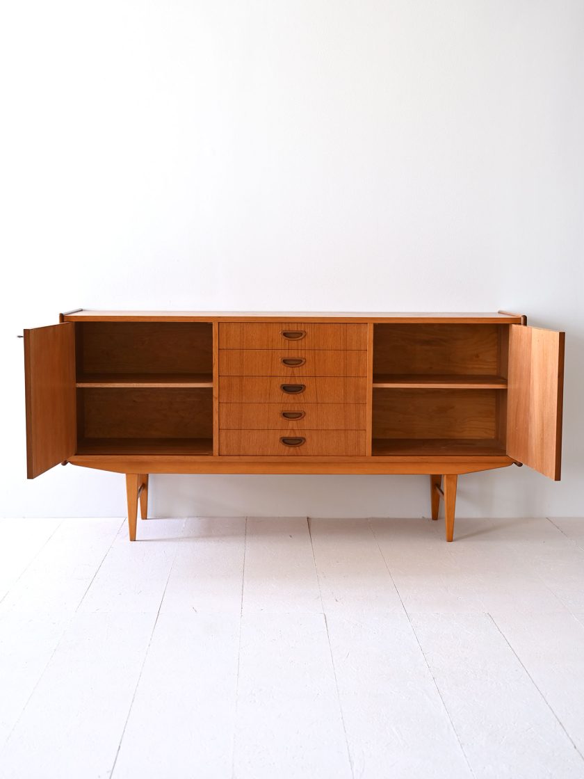 Sideboard anni '60 con cassetti centrali-c